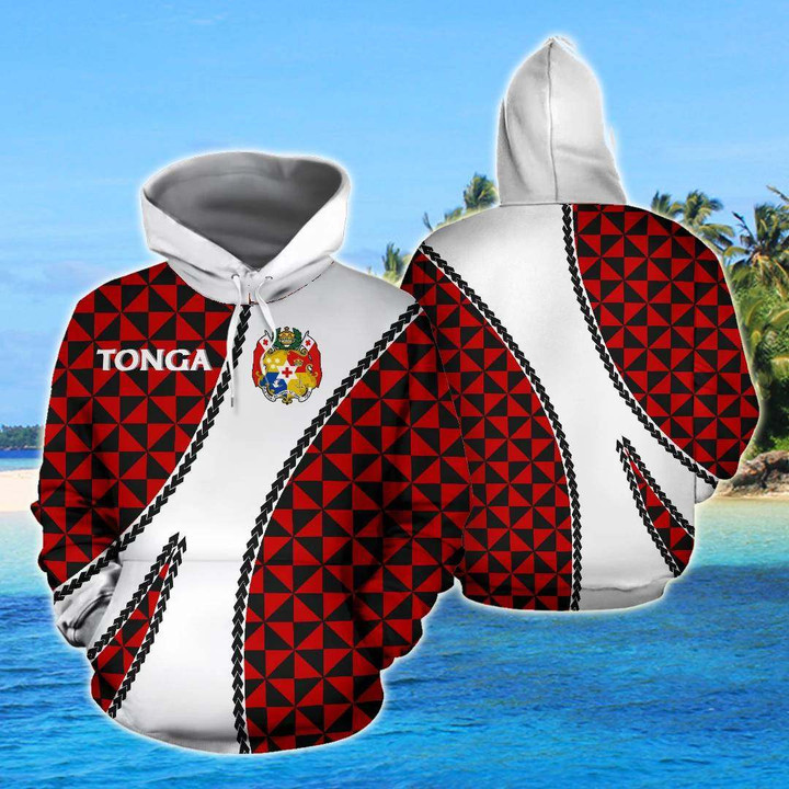 Tonga Polynesian Coat Of Arms - Sports Style Unisex Adult Hoodie
