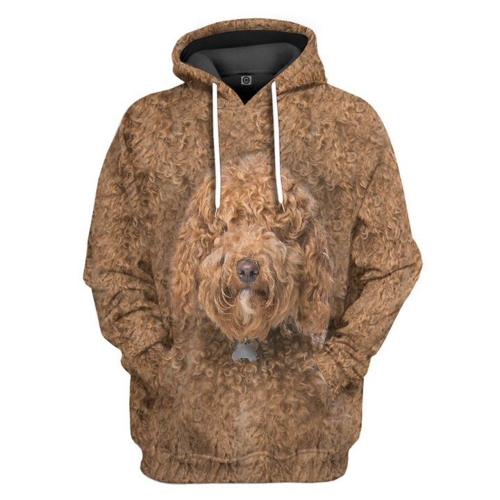 3D Labradoodle Dog Front And Back Hoodie Apparel