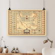 Fish Landscape Poster | A Map Of Saltwater Fish Of North America | TF2203.