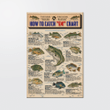 Fish Portrait Poster | Fishermans Freshwater Fish Chart #3 | YJ2207