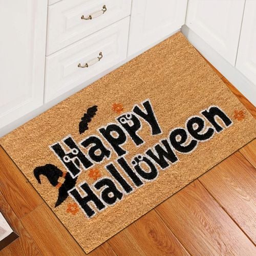 Floor Mat Entrance Doormat Halloween Letter Printes Floor Rug Anti-slip Door Mat Bathroom Kitchen Mat Carpet Home Decor 40x60cm