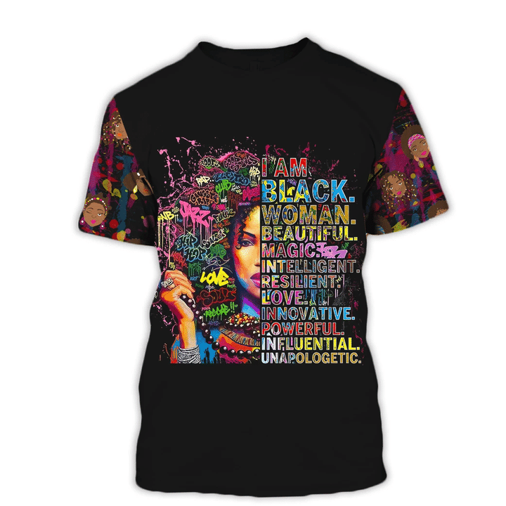 I Am Black Women Magic All-Over Print Shirt