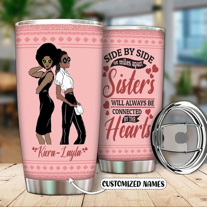 Personalized Sisters Side By Side Tumbler