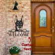 Doberman Welcome Metal Sign, Personalized Dog Metal Sign