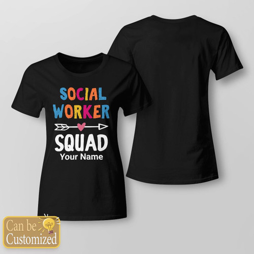 Zedbubble Social Worker Squad For Teacher Team Personalized T-Shirt