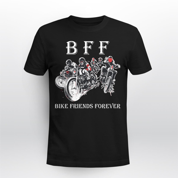 Zedbubble BFF Bike Friends Forever Biker T-Shirt