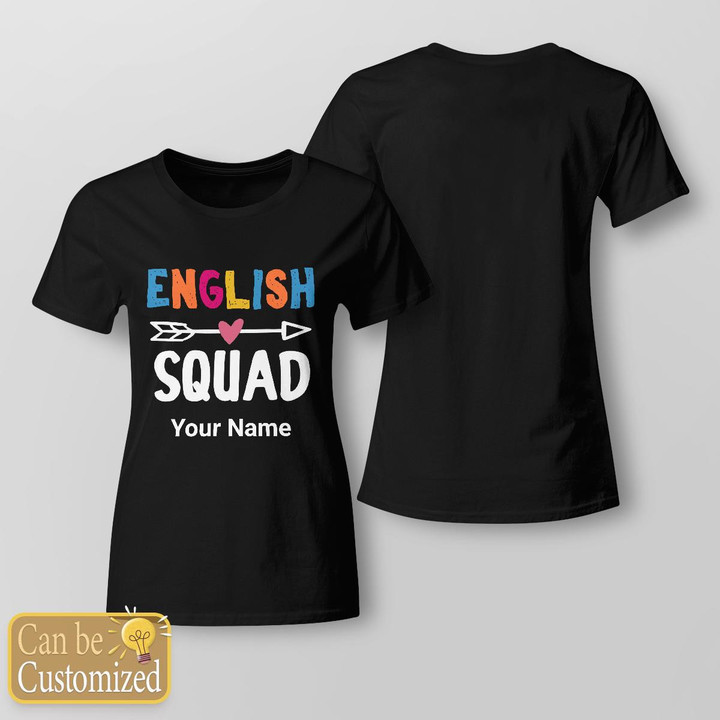 Zedbubble English Squad For Teacher Personalized T-Shirt