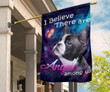 Frenchie Bulldog I Believe There Are Angels Among Us Flag Decor House Garden