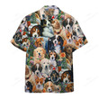 Colorful Garden Puppies Super Adorable Custom Hawaii Hawaiian Shirt