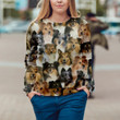 A Bunch Of Shetland Sheepdogs Face Sweatshirt