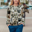 A Bunch Of Great Pyrenees Dogs Face Sweatshirt