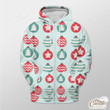 Blue Background With Xmas Balls Outerwear Christmas Gift Hoodie Zip Hoodie