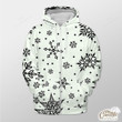 Beautiful Snowflake Xmas Outerwear Christmas Gift Hoodie Zip Hoodie