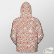 Snowflake Background With Xmas Candy Cane Outerwear Christmas Gift Hoodie Zip Hoodie
