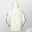 White Background With Xmas Gold Gingerbread Outerwear Christmas Gift Hoodie Zip Hoodie
