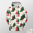 Beautiful Girls And Xmas Tree Outerwear Christmas Gift Hoodie Zip Hoodie