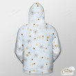 Snowflake Background With Gold Xmas Star Outerwear Christmas Gift Hoodie Zip Hoodie