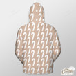 Beige Nude Background With Xmas White Candy Cane Outerwear Christmas Gift Hoodie Zip Hoodie