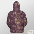 Dirty Background With Gold Snowflake Outerwear Christmas Gift Hoodie Zip Hoodie