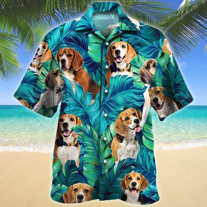 Cute Beagle Smile Dog Lovers Hawaii Hawaiian Shirt