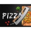 Pizza Cutter Rocker With Double Wooden Handle