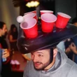 Inflatable Ping Pong Cup Holder Hats