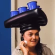 Inflatable Ping Pong Cup Holder Hats