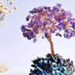 Natural Amethyst Crystal Tree with Healing Crystal | Office Desk Decoration