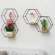 Hexagon Honeycomb Wall Mounted Shelf | Nordic Style Hexagon Wall Storage Bookshelf