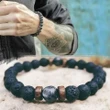 Natural Moonstone Bead Tibetan Buddha Bracelet | Chakra Lava Stone Diffuser Bracelets