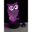 3D LED Desk Table Owl Lamp