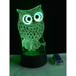 3D LED Desk Table Owl Lamp