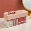 Bow Lipstick Desktop storage box | Large Capacity Transparent Lipstick organizer