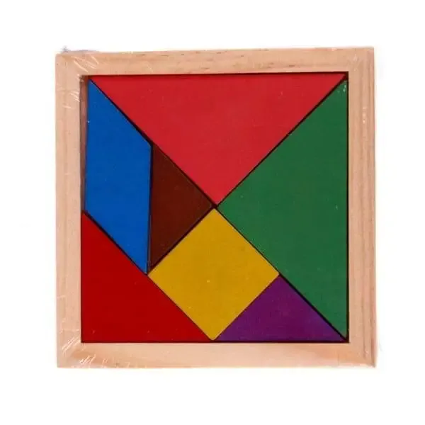 Colorful Wooden Seven-piece Puzzle Tangram | 7 Piece Puzzle