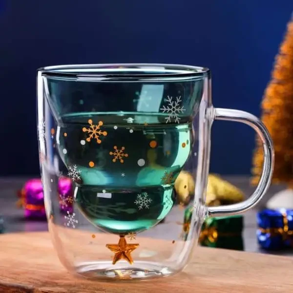 3D Double Layer Lovely Panda Cup | Christmas tree cup skull wine cup