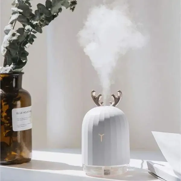 Mini Cute Deer Humidifier for Home | USB Portable Humidifier with Night Light