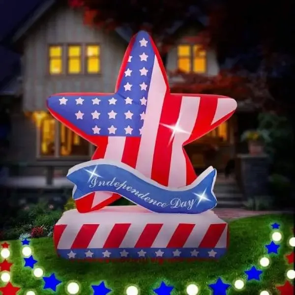 Inflatable Glowing Stars Cross-Border American Party Flag | Courtyard Decoration