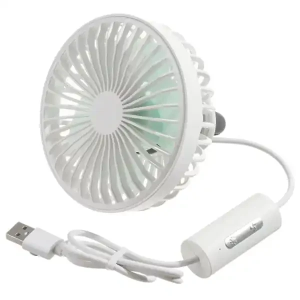 360° Rotating 3 Gears USB Electric Car Fan | Portable Cooling Fan For Home Office