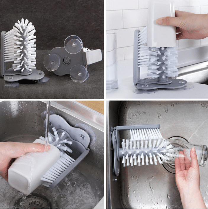 Double Scrubber Glass Cleaning Brush
