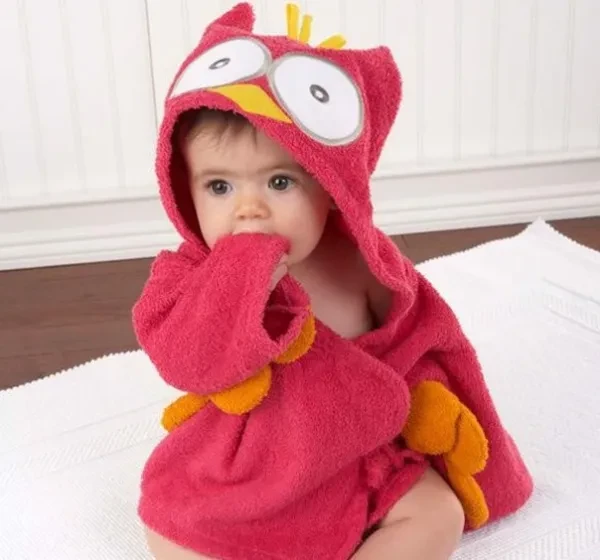 Cute Animal Hoodie Baby Bathrobes