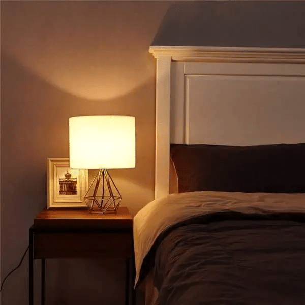 hollowed out modern living room & bedroom bedside table lamp | Desk Lamp Glass Shade