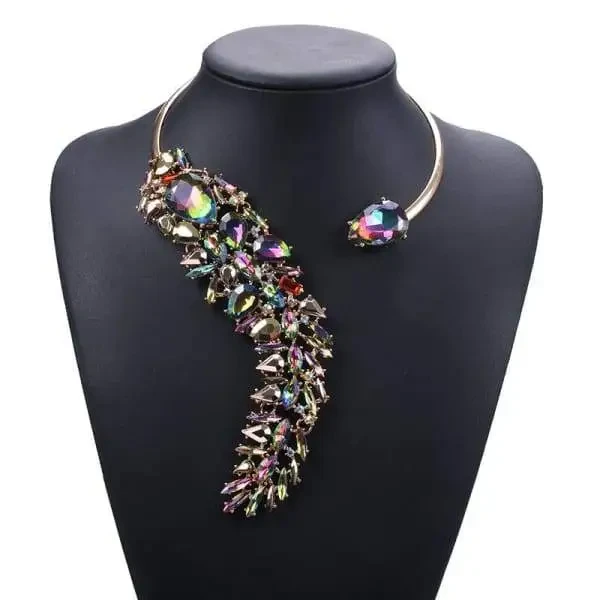 Colorful Rhinestones Chokers Crystals Necklaces