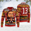 Merry Christmas Gearhomies Unisex Ugly Christmas Sweater Harden No Shave December 3D Apparel