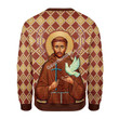 Merry Christmas Gearhomies Unisex Christmas Sweater Saint Francis Of Assisi 3D Apparel