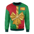 Merry Christmas Gearhomies Unisex Christmas Sweater Gift Box Custom Name 3D Apparel