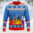 Merry Christmas Gearhomies Unisex Ugly Christmas Sweater The Beatles Hippie 3D Apparel