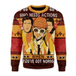 Merry Christmas Gearhomies Unisex Christmas Sweater Who Needs Actions When You've Got Words