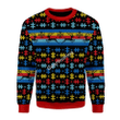 Merry Christmas Gearhomies Unisex Christmas Sweater Autsim 3D Apparel