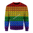 Merry Christmas Gearhomies Unisex Christmas Sweater Among Us Gay Pride 3D Apparel