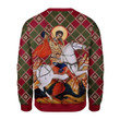 Merry Christmas Gearhomies Unisex Christmas Sweater Saint George 3D Apparel